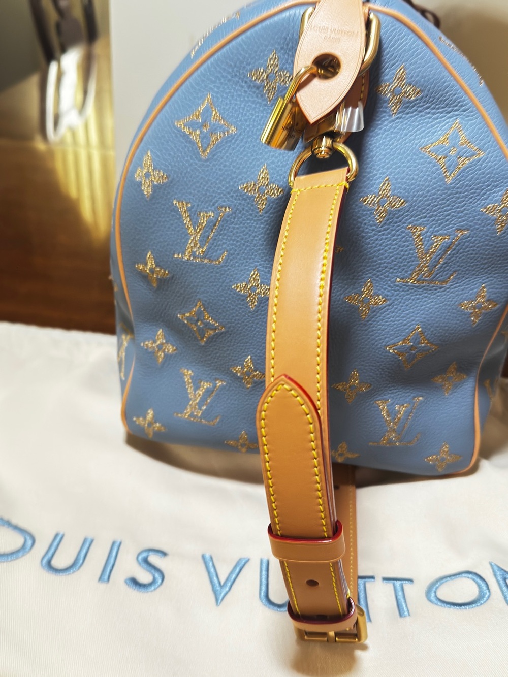 Louis Vuitton Light Blue Monogram Speedy 40 P9 Limited Edition NIB - Picture 7 of 15